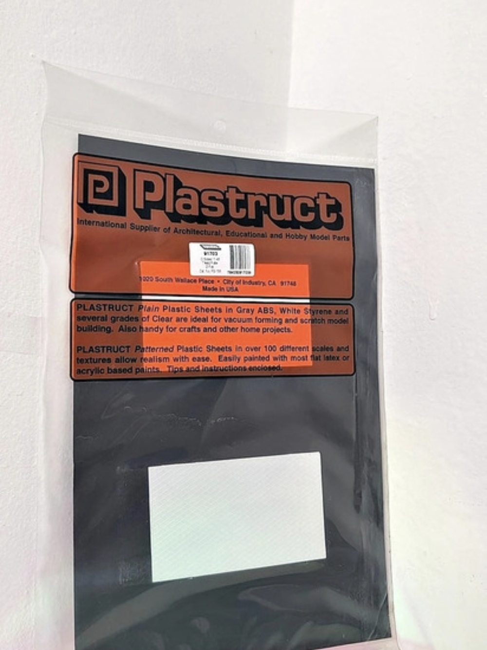 Plastruct O Scale Tread Plate Sheet PS-158 Gray 91703